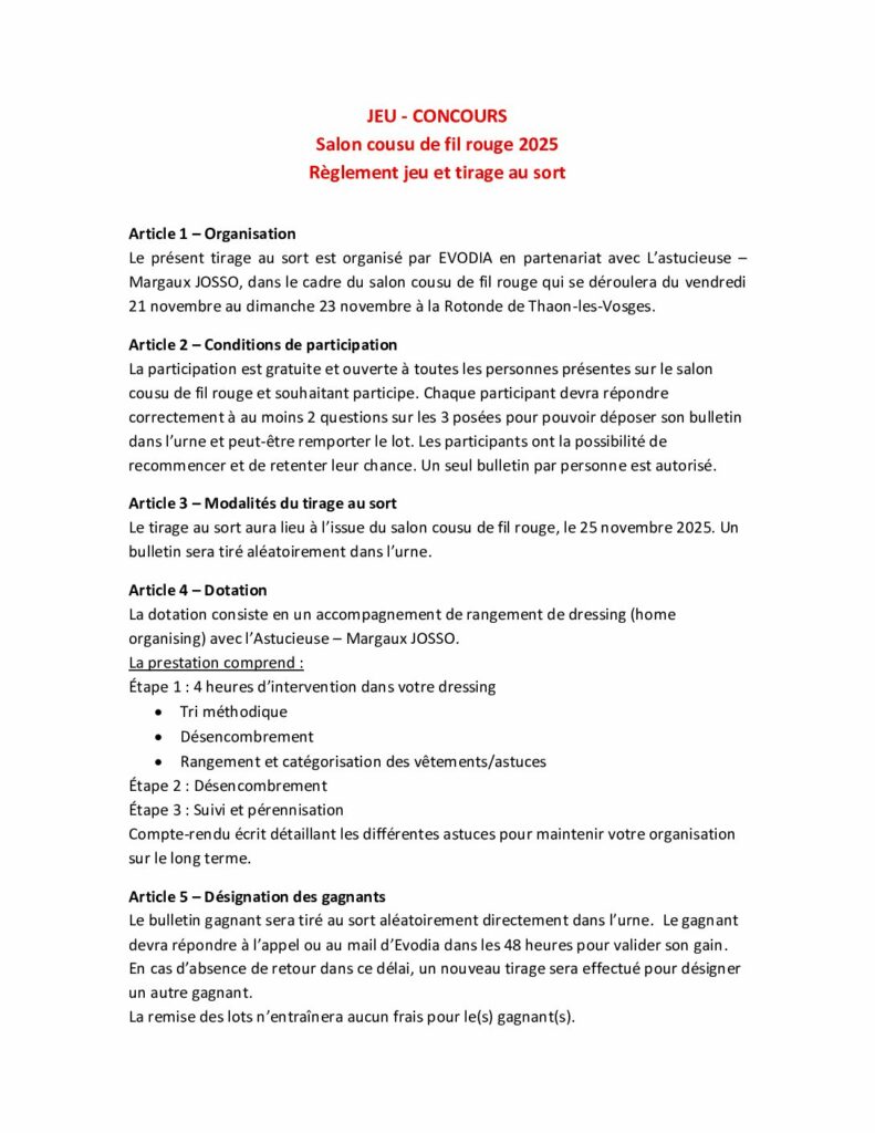 thumbnail of Reglement jeu concours cousu de fil rouge 2025